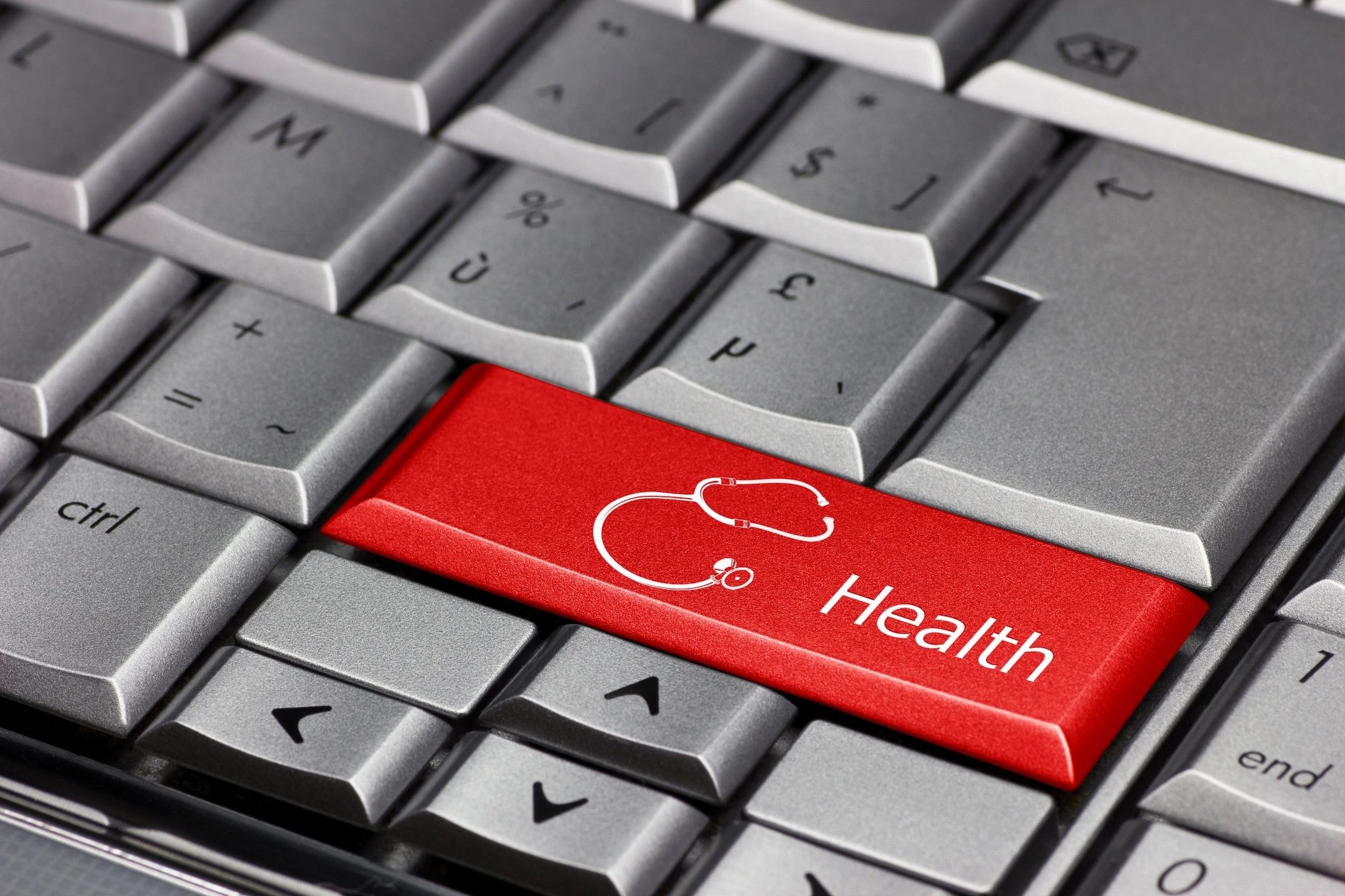 Computer keyboard with health key